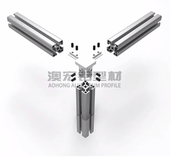 鋁型材配件 使用在正方形型材，30鋁型材或40鋁型材框架中，兩根橫向型材減去30、40mm，立柱減去一定的厚度距離，搭配頂絲擰緊固定。<br />
	<p>
		        澳宏鋁業(yè)是鋁型材廠家，專注鋁型材定制，其鋁型材型號(hào)和鋁型材配件齊全，想了解更多鋁型材連接方式，歡迎電詢：13381909160。
	</p>
	<p>
		<br />
	</p>
	<p>
		<br />
	</p>
	<p>
		<br />
	</p>
<div style=